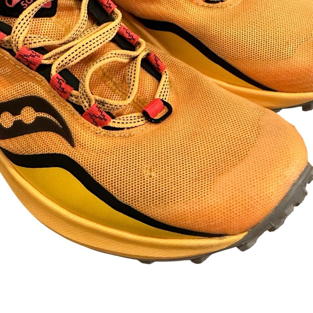 Saucony Peregrine 12 PWRRUN PWRTRAC Vizigold/Vizired Trail Running Shoe W 7.5 - Picture 9 of 16